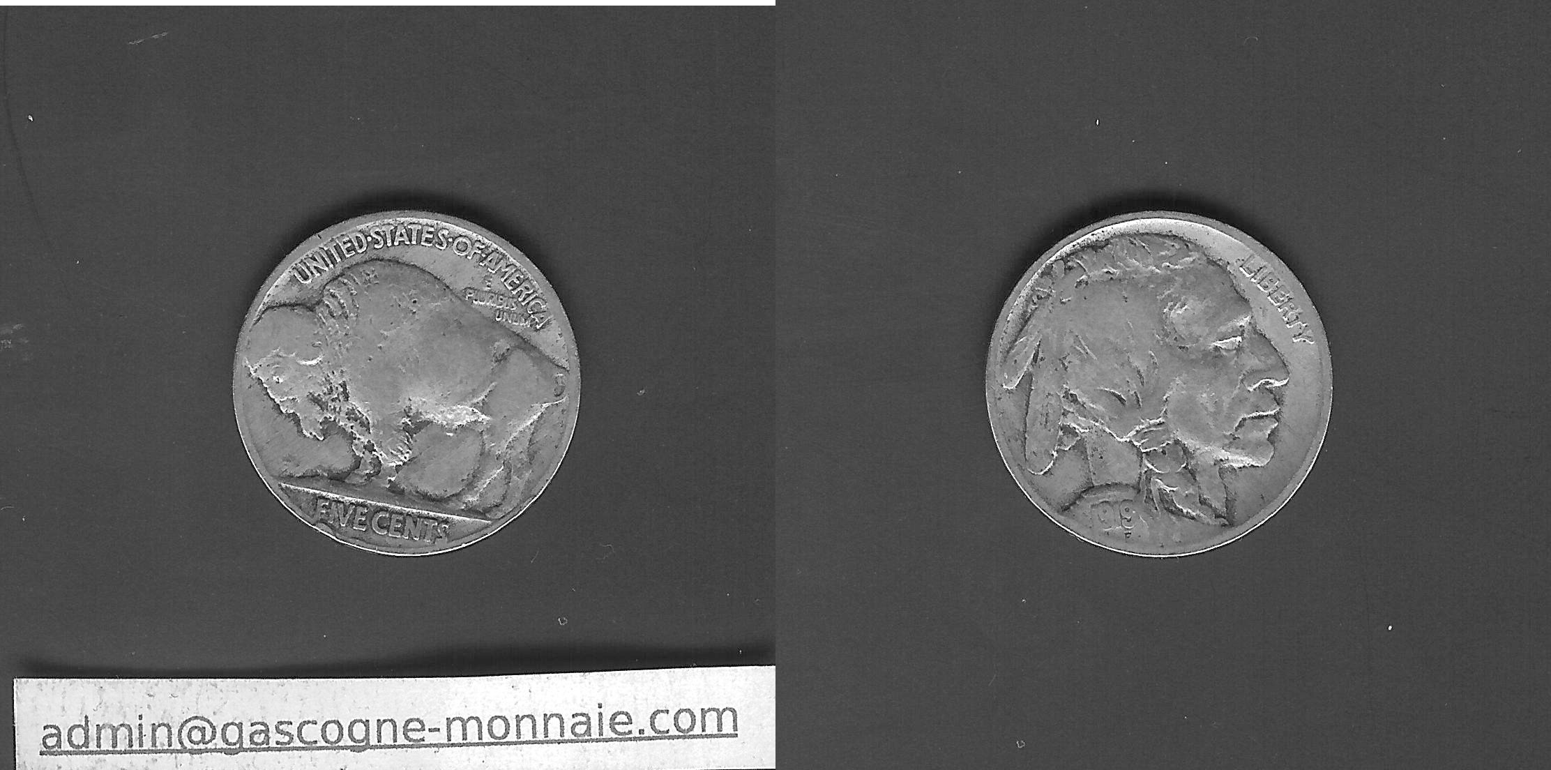 USA 5 cents Buffalo Nickel 1919 VF
